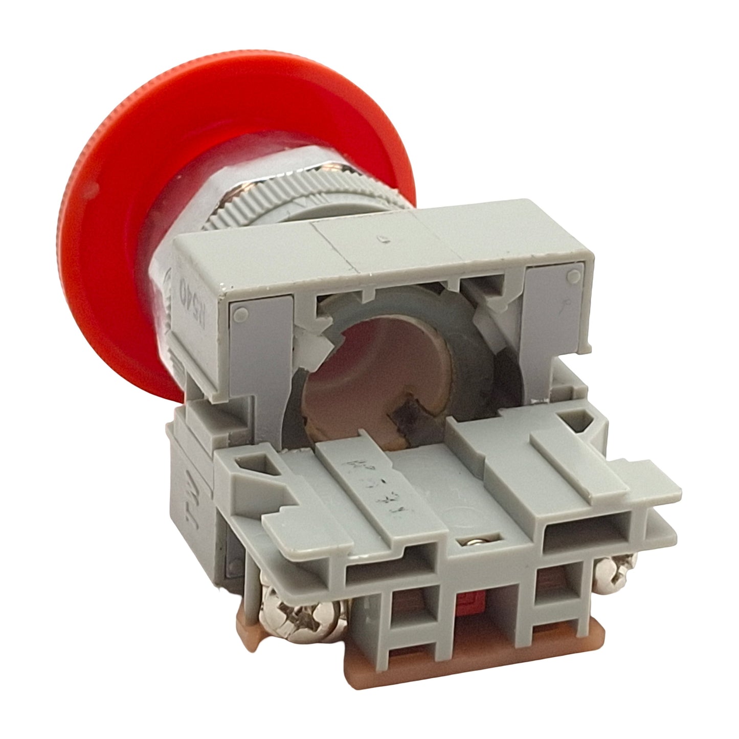 Used Idec AVW401-R Emergency Stop Push-Twist Button, ø22mm, 1NC, 10A 600V AC