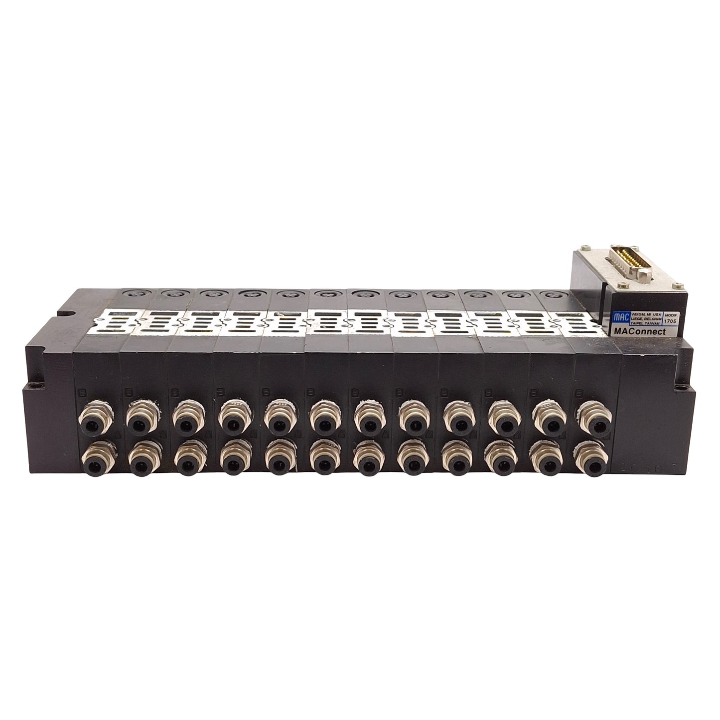 Used Mac 1705 MAConnect 45-Series Manifold, 12-Station, DB25, ø4.5/32" P2C, 1/4" NPT