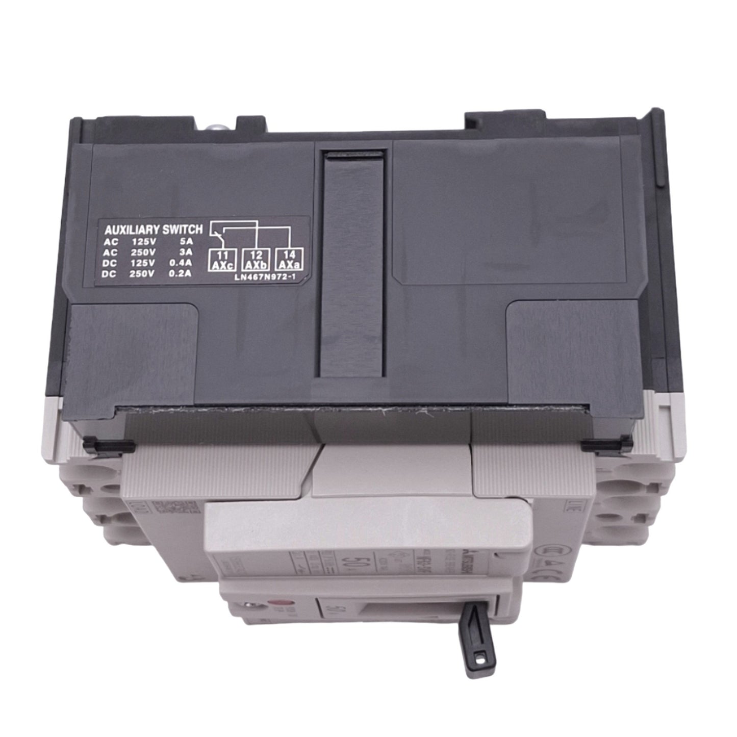 New Mitsubishi NF63-SVF 3P 50A AX-1LS SLT Circuit Breaker w/ Aux Switch, 3-Pole 50A