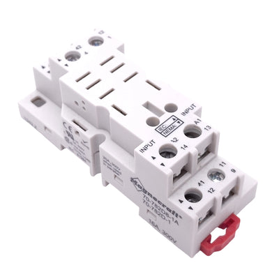 New Schneider Electric 70-782D8-1A Relay Socket, 8-Pin Blade, 16A 300VAC, DIN Rail
