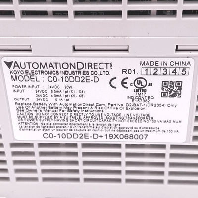 New – Open box Automation Direct C0-10DD2E-D Koyo CLICK PLC Ethernet Module, 2-Port, 24VDC 20W