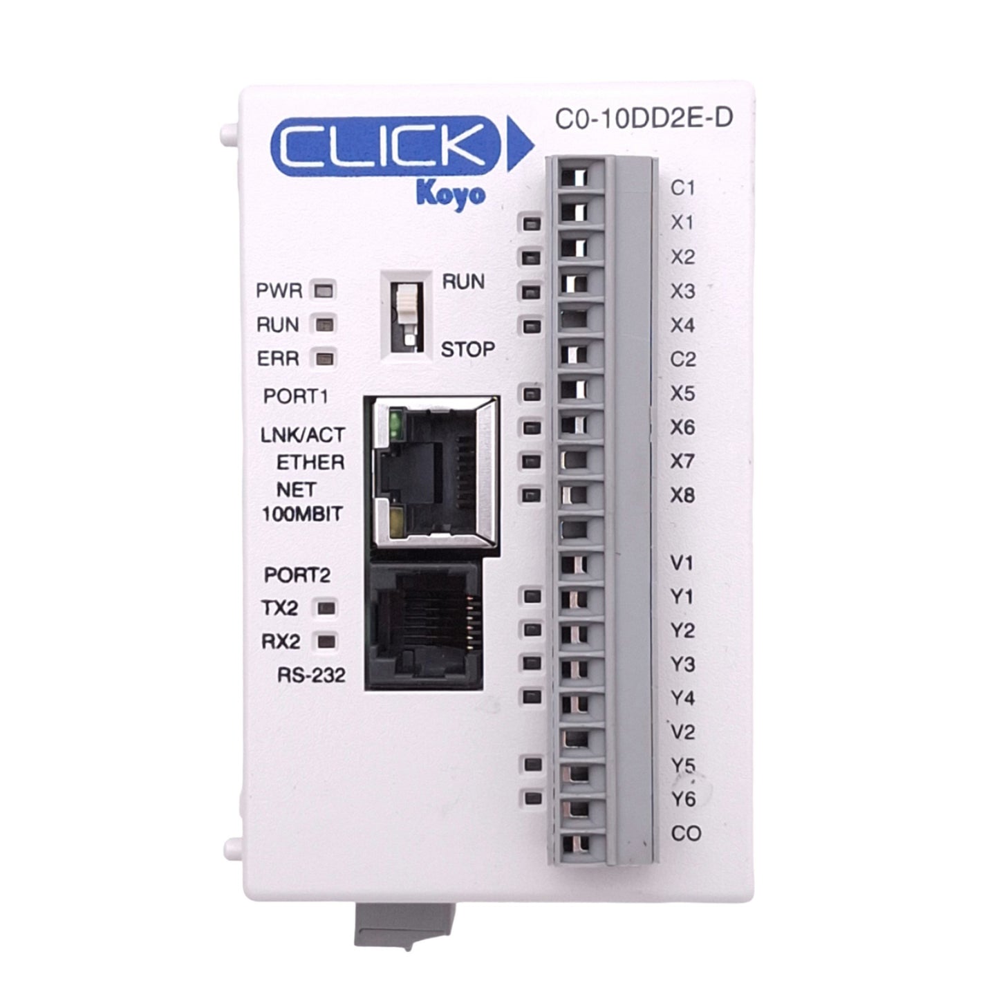 New – Open box Automation Direct C0-10DD2E-D Koyo CLICK PLC Ethernet Module, 2-Port, 24VDC 20W