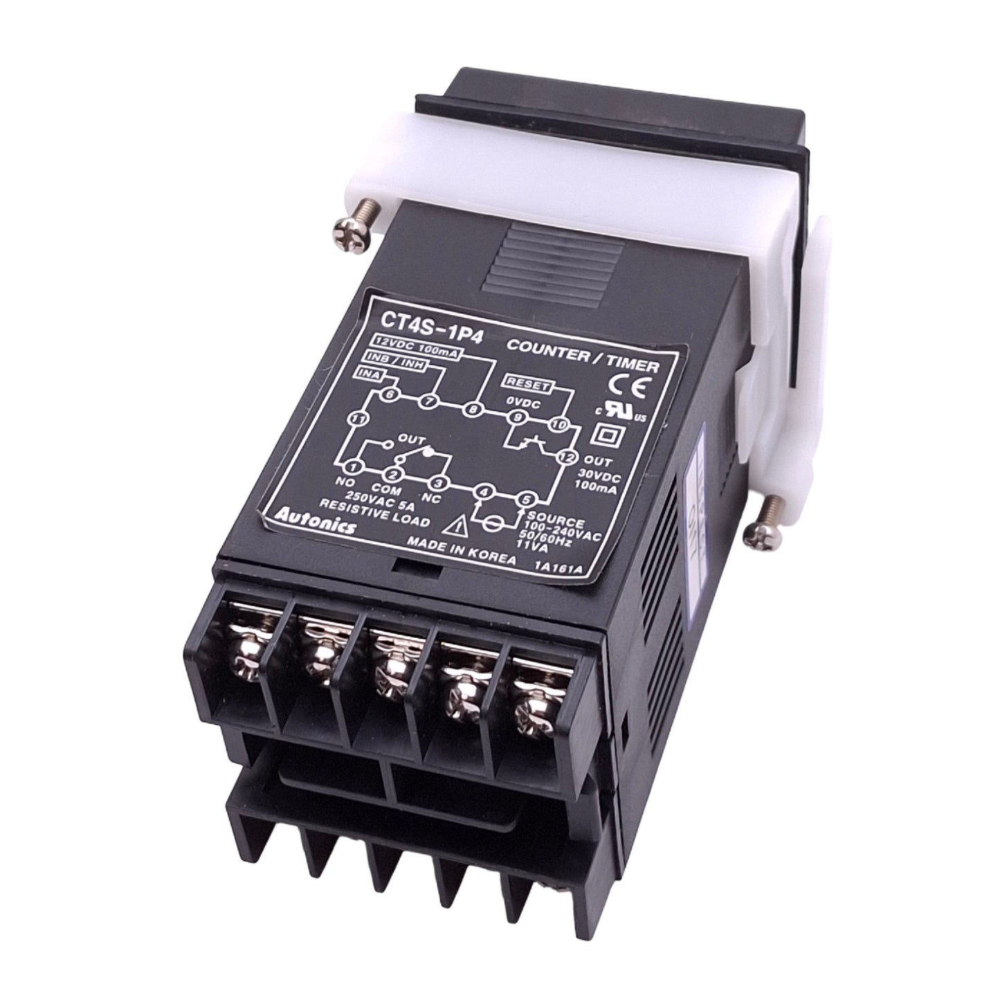 Used Autonics CT4S-1P4 Digital Counter, 4-Digit, 100-240VAC/12VDC, 1/16 DIN Panel