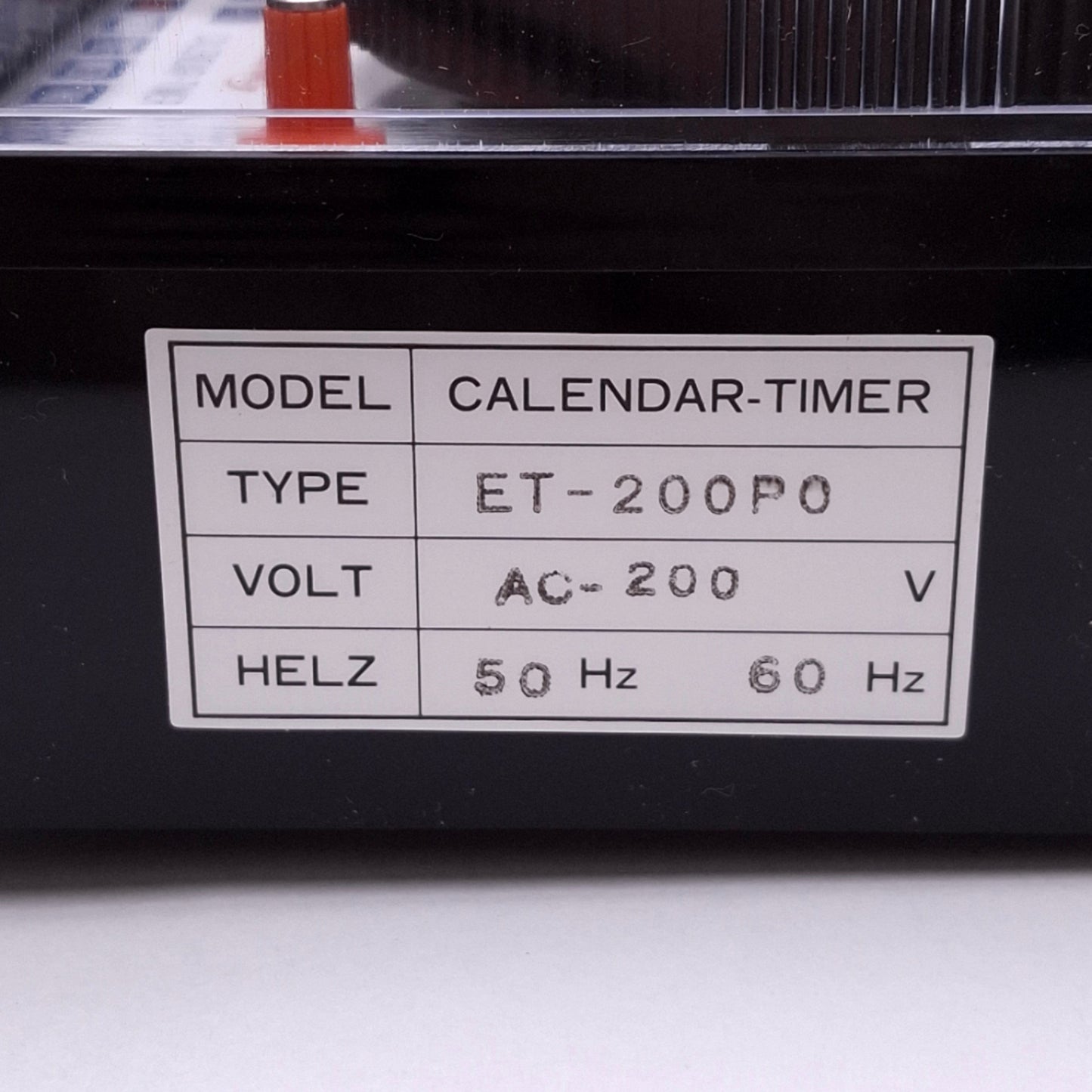 New Sunao ET-200PC ET-200P0 Calendar Timer Module, 200VAC In, 250VAC 7A Max