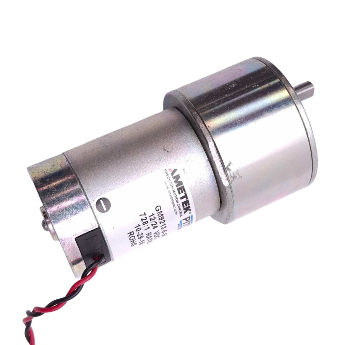 Used Ametek Pittman GM9213-5-SP Gearmotor, 12/24VDC, 728:1 Ratio, 1/4" Shaft, 4rpm