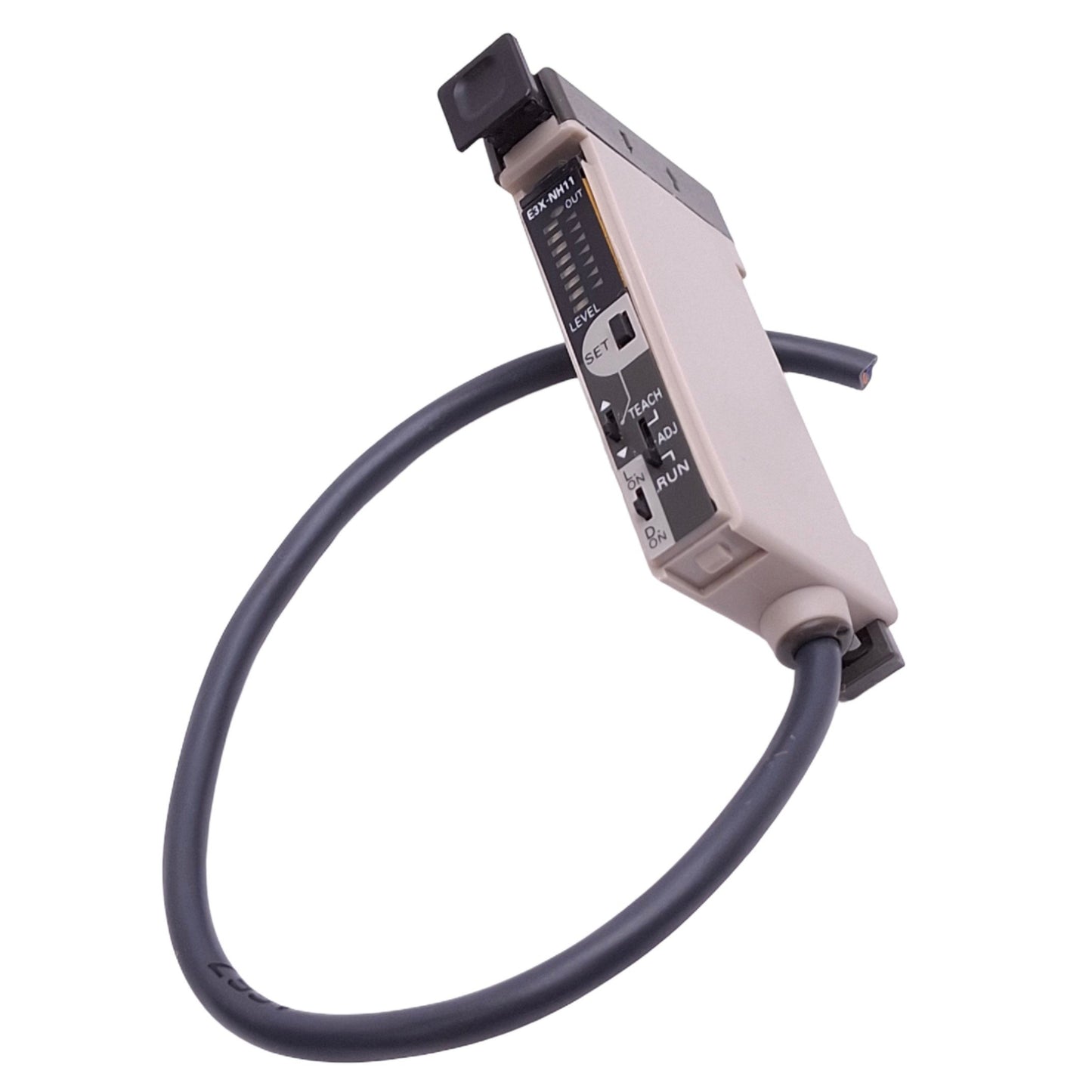 Used Omron E3X-NH11 Photoelectric Sensor, NPN Out, 400mm Range, 12-24VDC 75mA