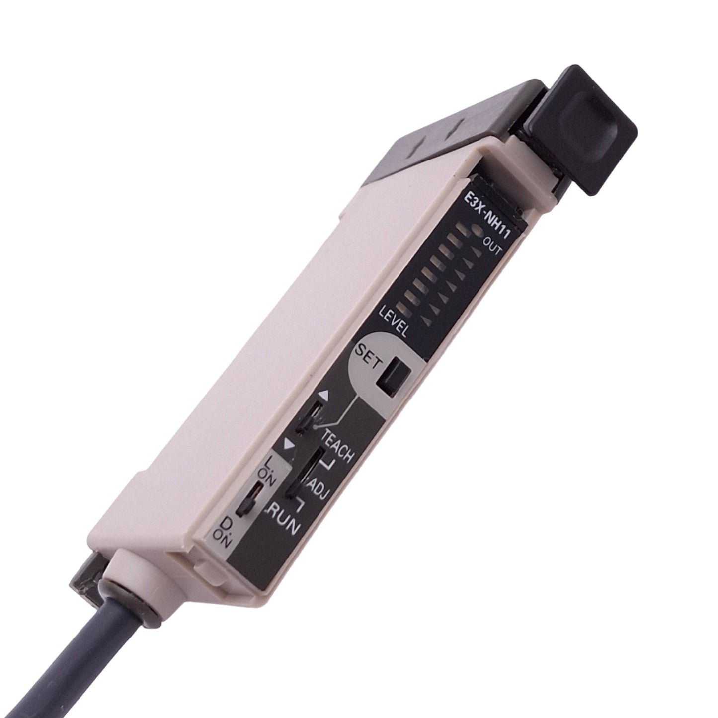 Used Omron E3X-NH11 Photoelectric Sensor, NPN Out, 400mm Range, 12-24VDC 75mA