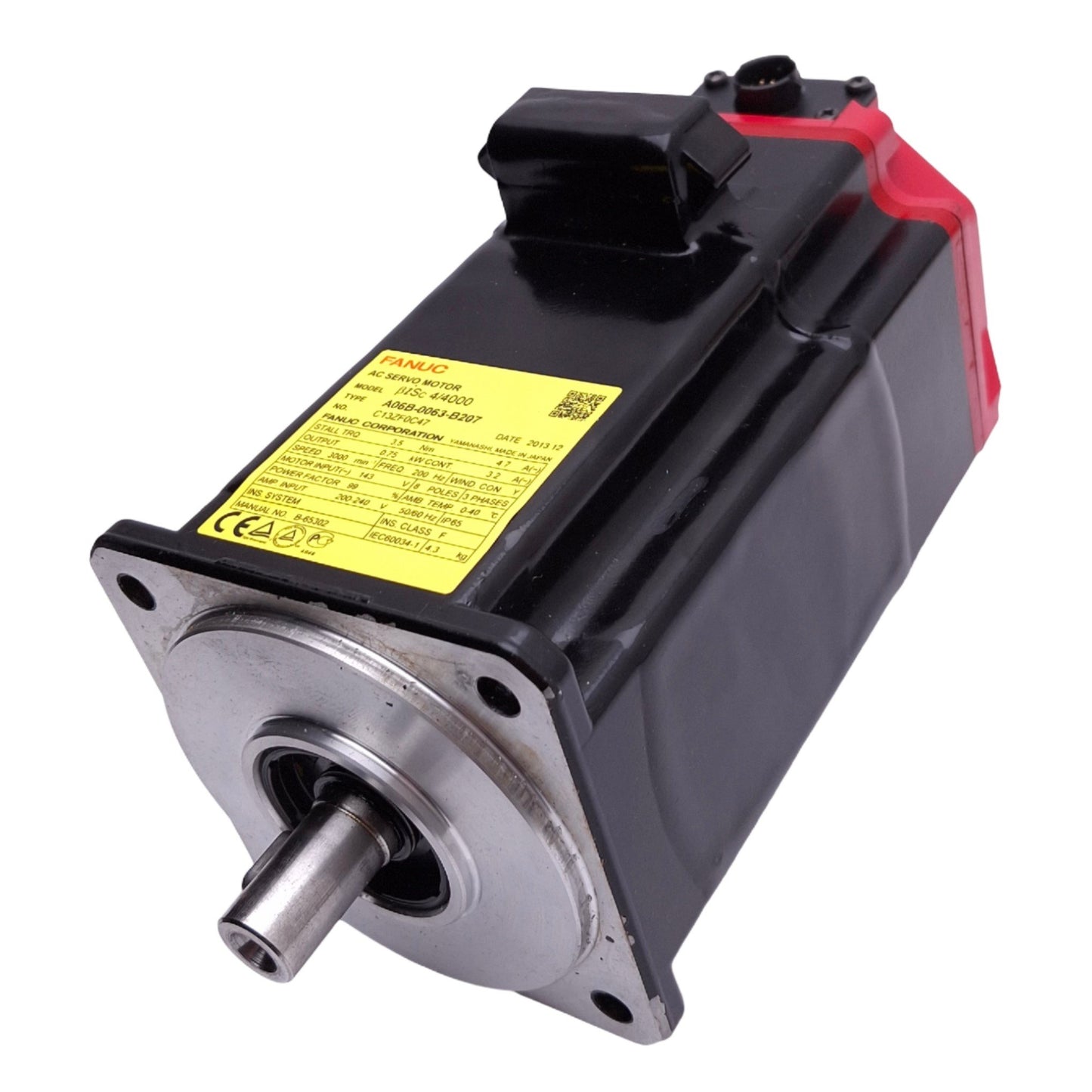 Used Fanuc A06B-0063-B207 ßiSc 4/400 AC Servo Motor, 0.75kW, 3000rpm, 200-240VAC