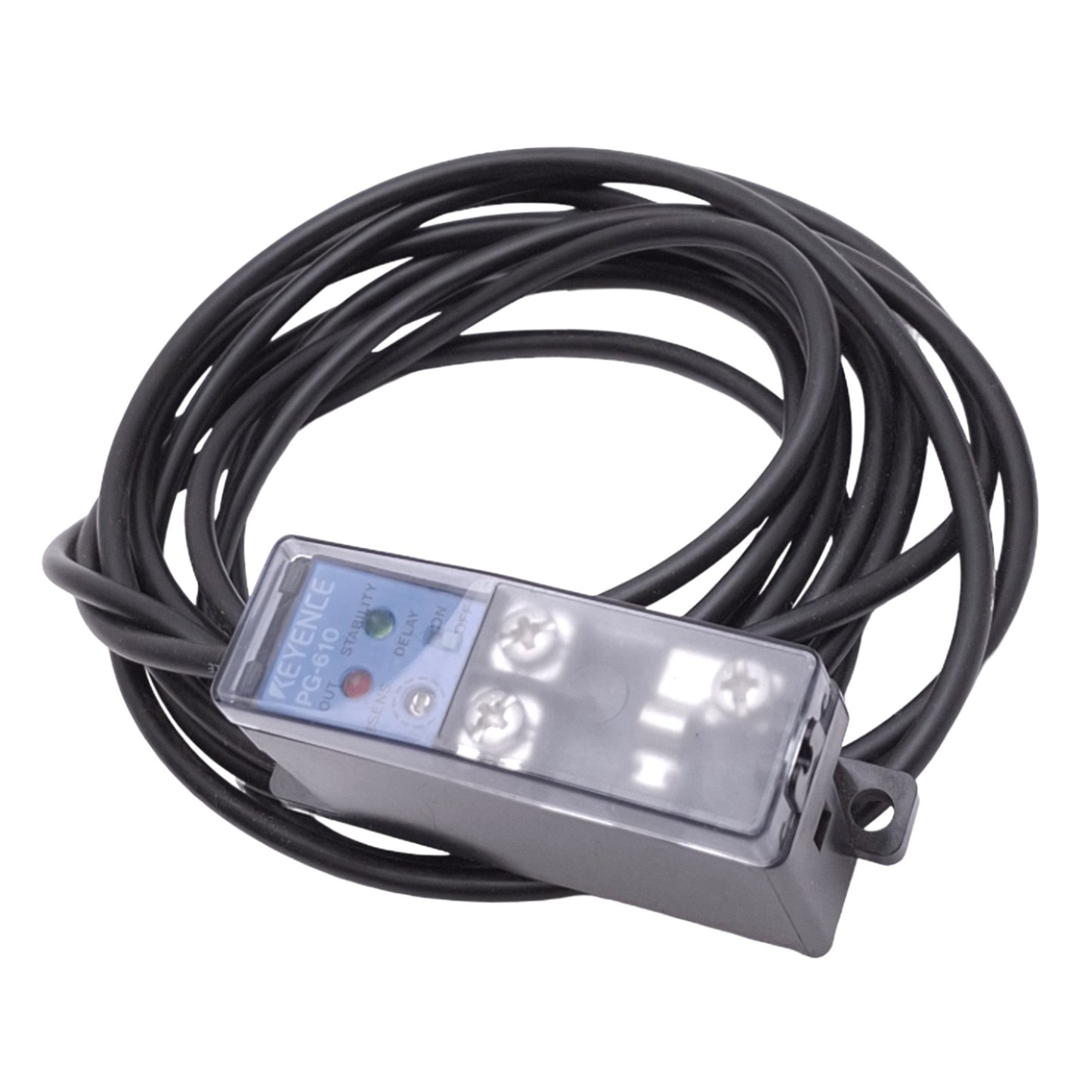 Used Keyence PG-610 Photoelectric Sensor Amplifier, 21x21mm, NPN Out, 12-24VDC