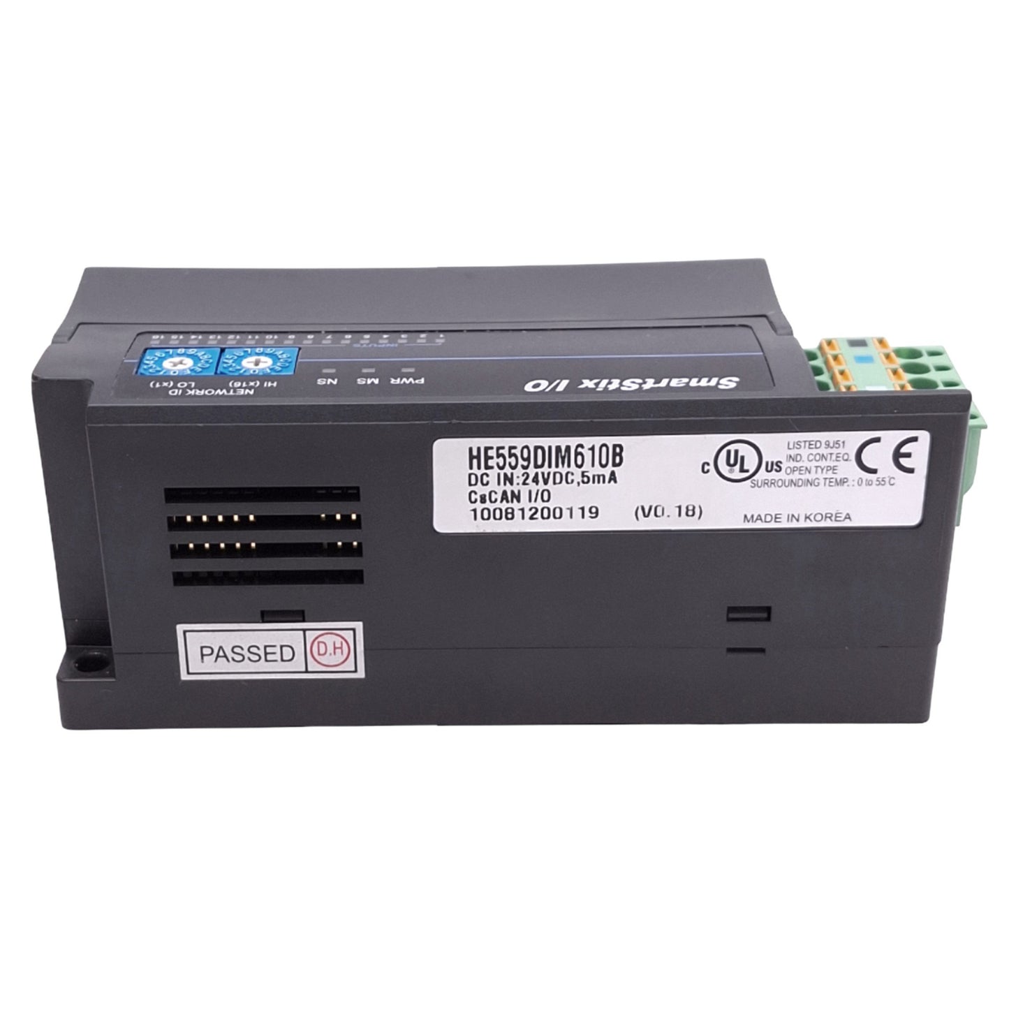 Used Horner Automation HE559DIM610B SmartStix I/O Module, 16 Digital Input, 24VDC