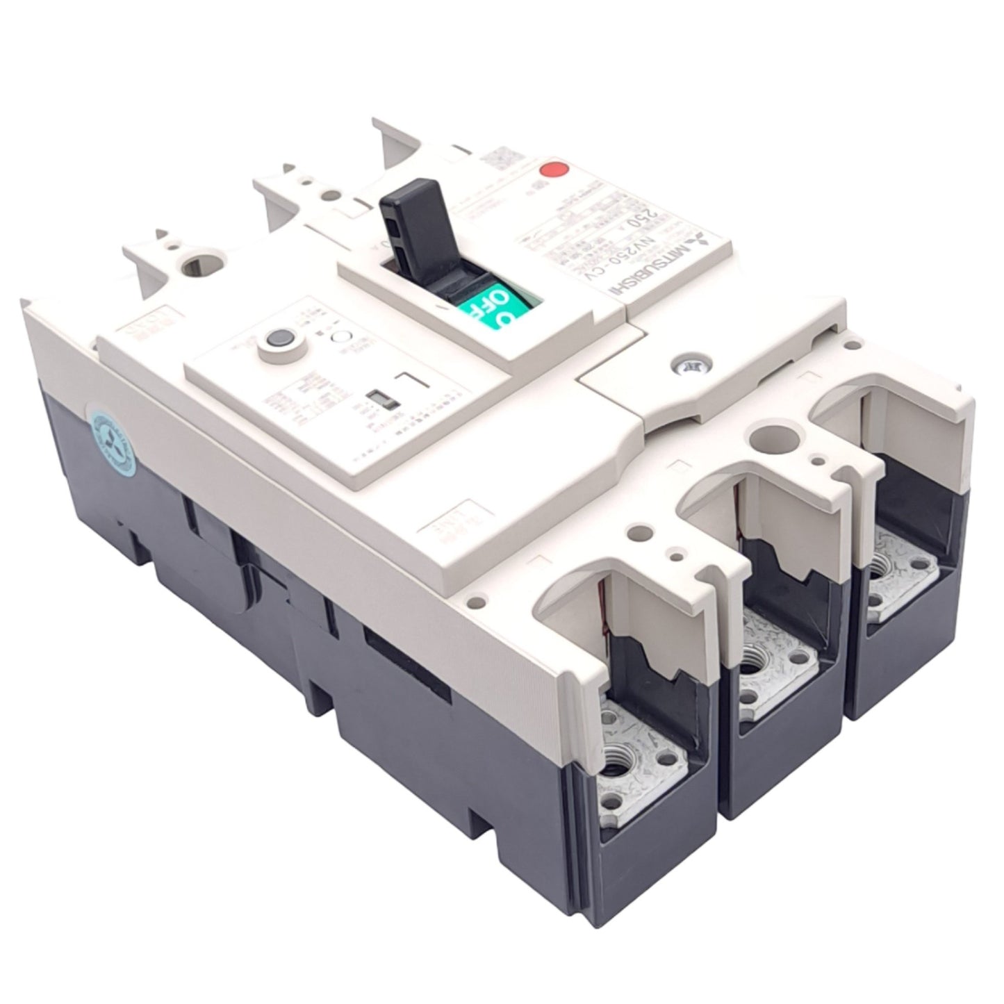 New Mitsubishi NV250-CV 3P 250A Earth Leakage Circuit Breaker, 3-Pole, 250A, 440VAC