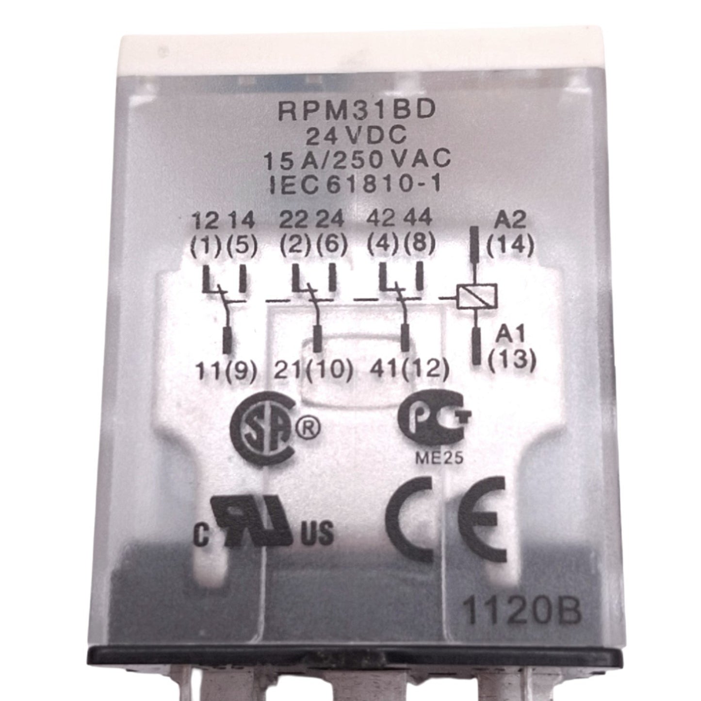 New Schneider Electric RPM31BD 24VDC Plug-In Relay, 3PDT, 11-Pin, 24VDC Coil