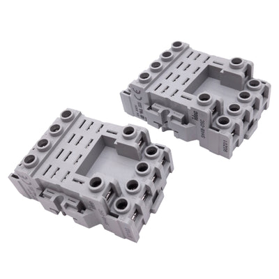 New Lot of 2 IDEC SH4B-05C Relay Sockets, 14-Pin Blade, 300V 10A Max, DIN Rail