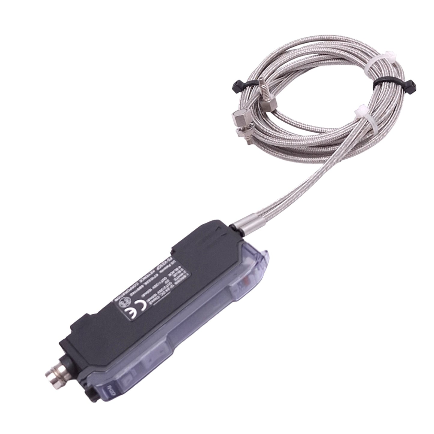 Used Keyence FS-V33CP Fiber Optic Sensor Amplifier, PNP 2-Output, M8, 12-24VDC