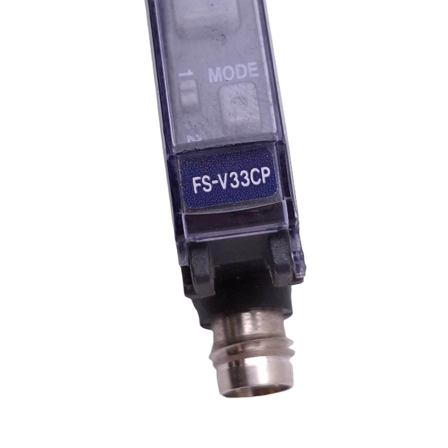 Used Keyence FS-V33CP Fiber Optic Sensor Amplifier, PNP 2-Output, M8, 12-24VDC