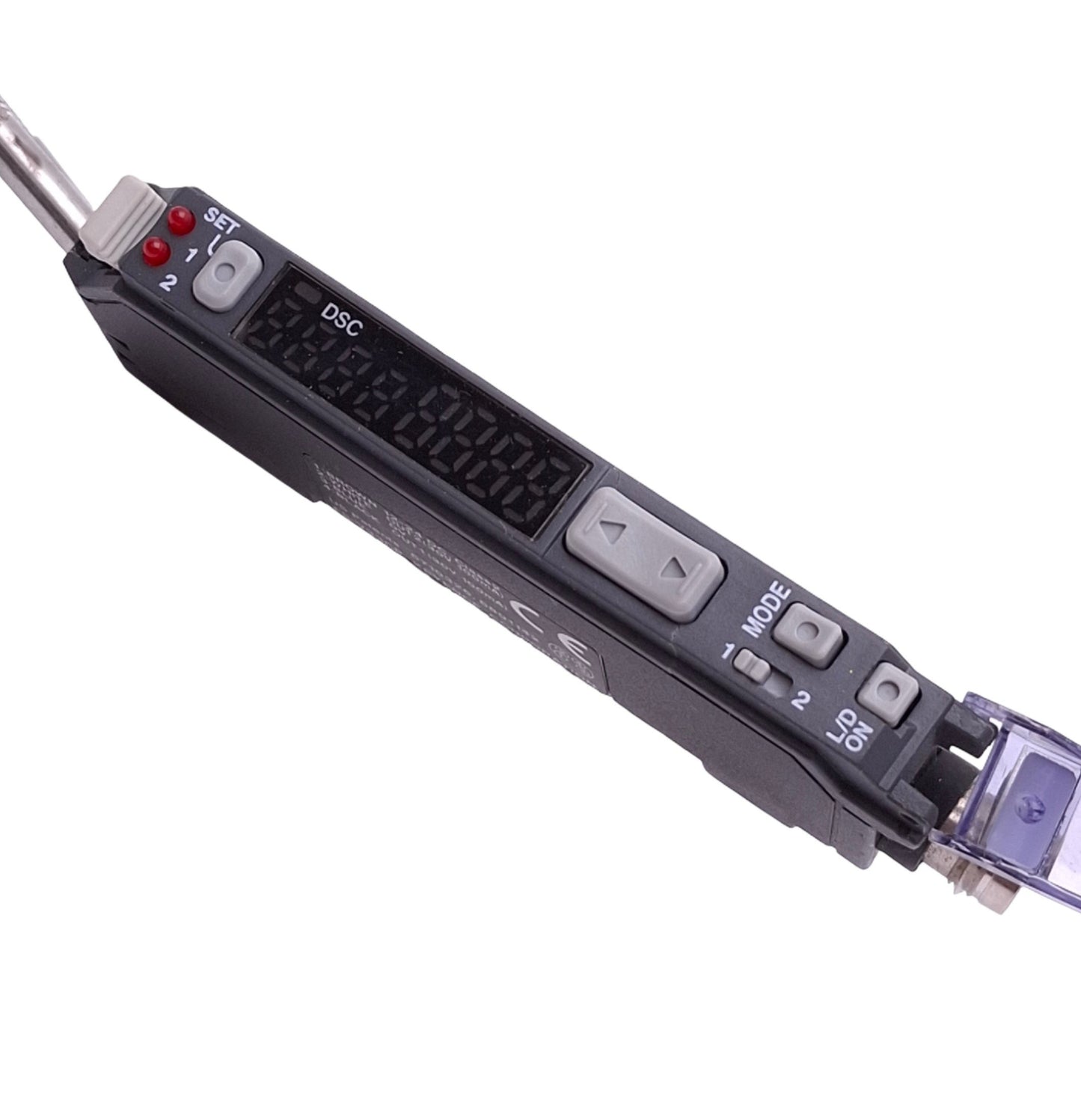 Used Keyence FS-V33CP Fiber Optic Sensor Amplifier, PNP 2-Output, M8, 12-24VDC