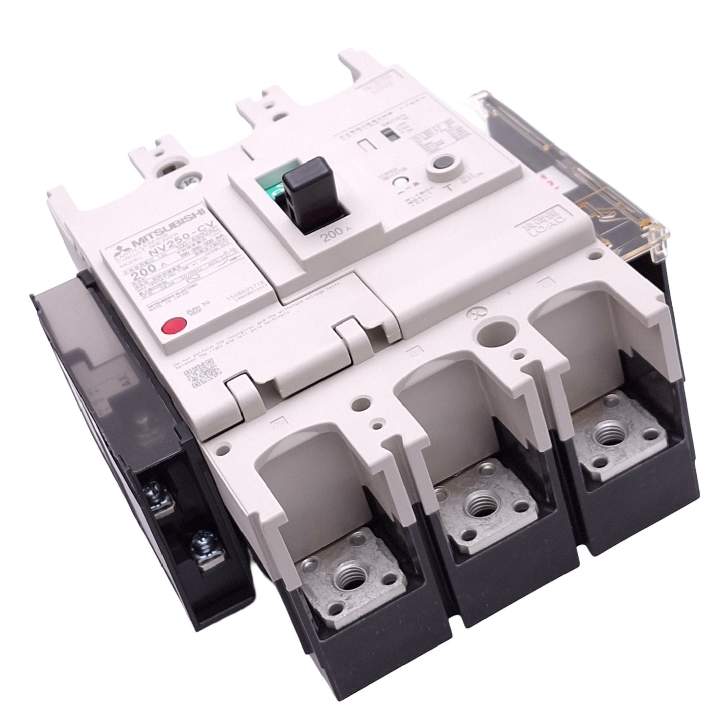 New Mitsubishi NV250-CV 3P 200A Circuit Breaker w/ Aux Switch, 3-Pole, 200A, 440VAC