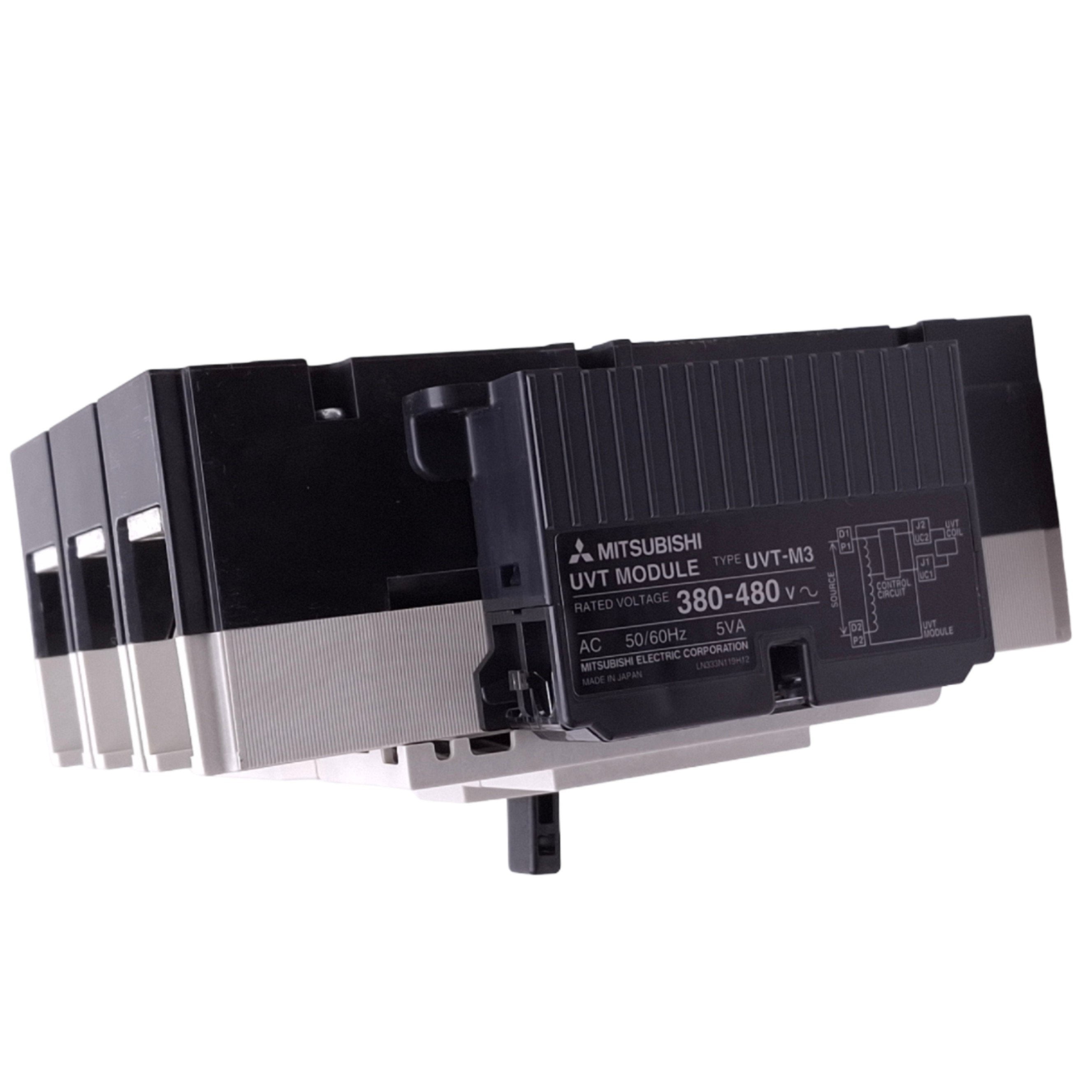 Mitsubishi NF250-SV 3P 150A Circuit Breaker w/ UVT Module, 3-Pole