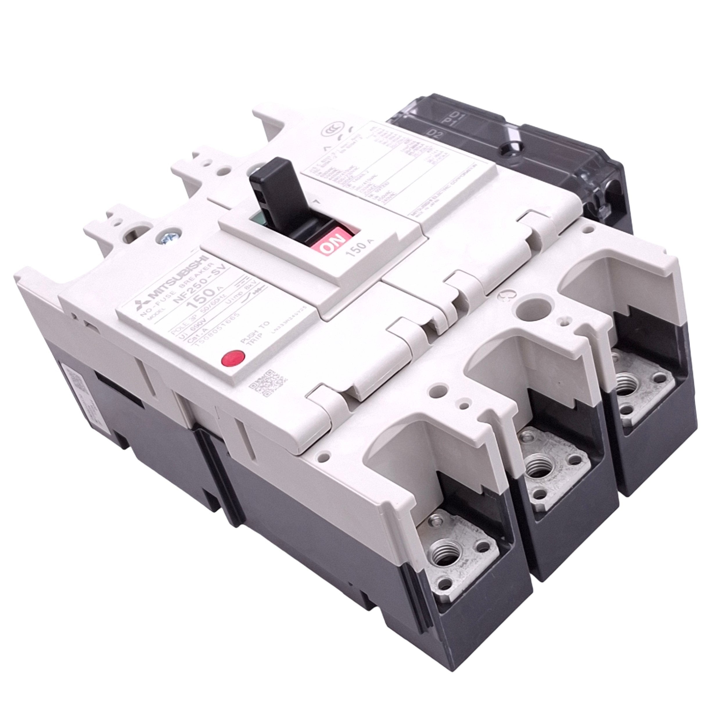 Mitsubishi NF250-SV 3P 150A Circuit Breaker w/ UVT Module, 3-Pole