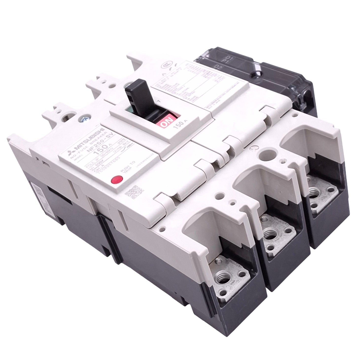 New Mitsubishi NF250-SV 3P 150A Circuit Breaker w/ UVT Module, 3-Pole, 150A, 690VAC