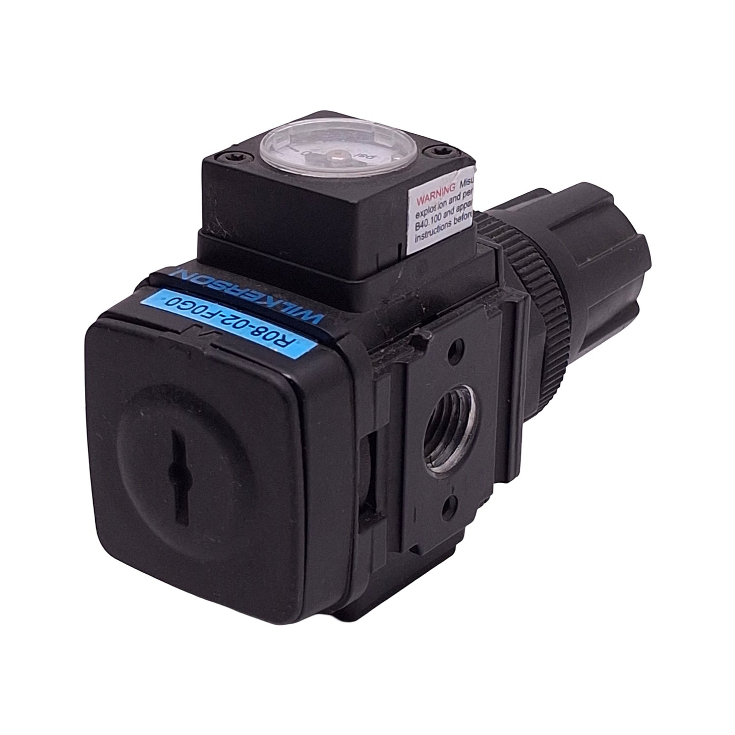 Used Wilkerson R08-02-F0G0 Pneumatic Regulator, 0-125psi Set, 300psi In, 1/4in NPT
