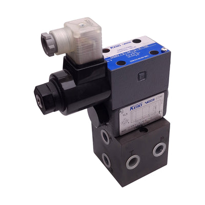 New Tokyo Keiki DG4V-3-2A-U-H-100 Solenoid Valve, 35MPa, 3/8in NPT, 24VDC Coil