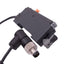 Used SunX FX-412 NAVI Digital Fiber Optic Sensor Amplifier, NPN, 12-24VDC, M8 3-Pin