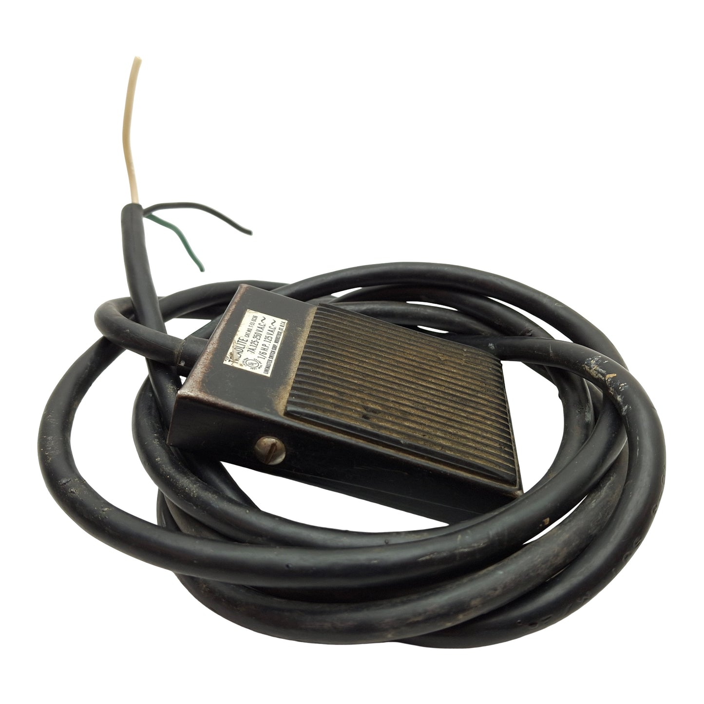 Used Linemaster T-51-SC36 Treadlite II Momentary Foot Pedal Switch, SPDT, 250VAC 15A