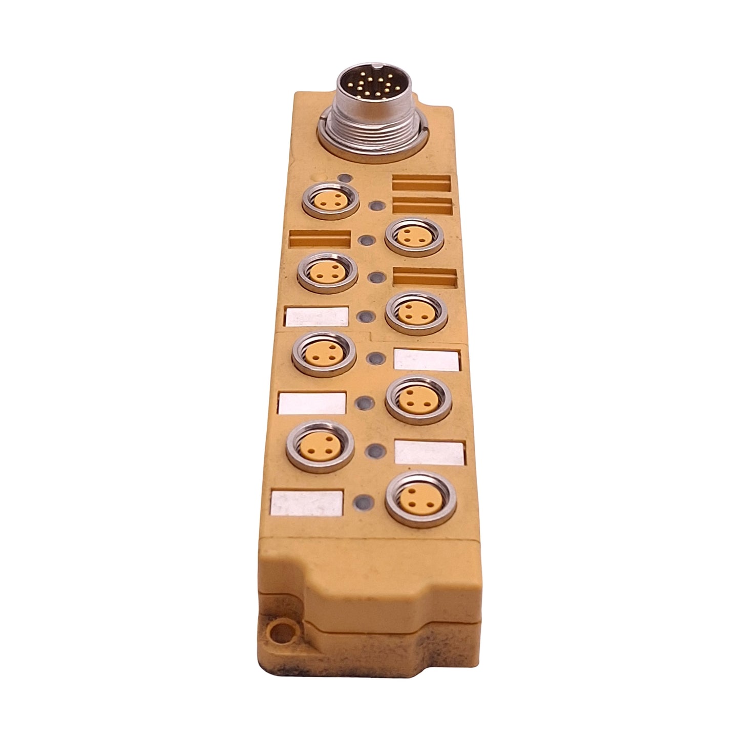 Used Turck VB803M-BS14 Passive Junction, 8-Port x 3-Pin M8 Female, 14-Pin M16 Male