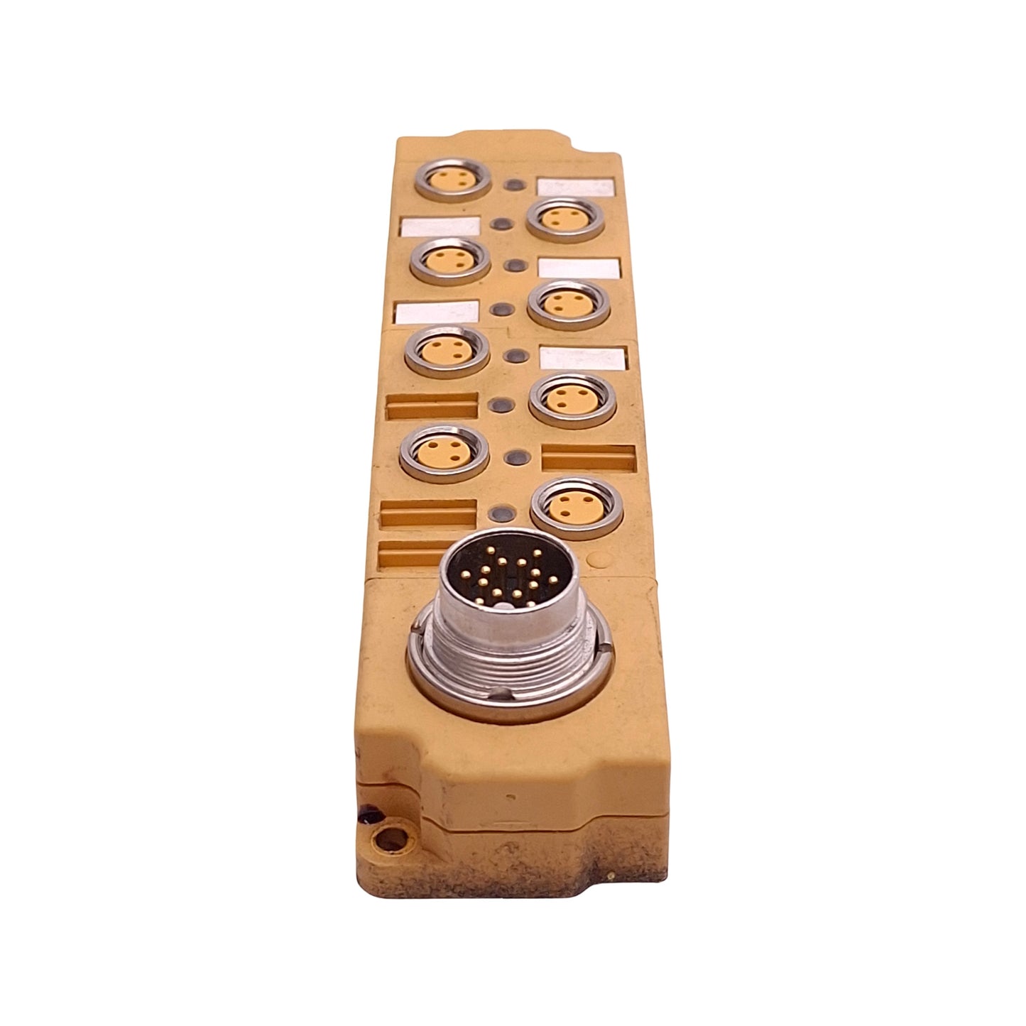 Used Turck VB803M-BS14 Passive Junction, 8-Port x 3-Pin M8 Female, 14-Pin M16 Male