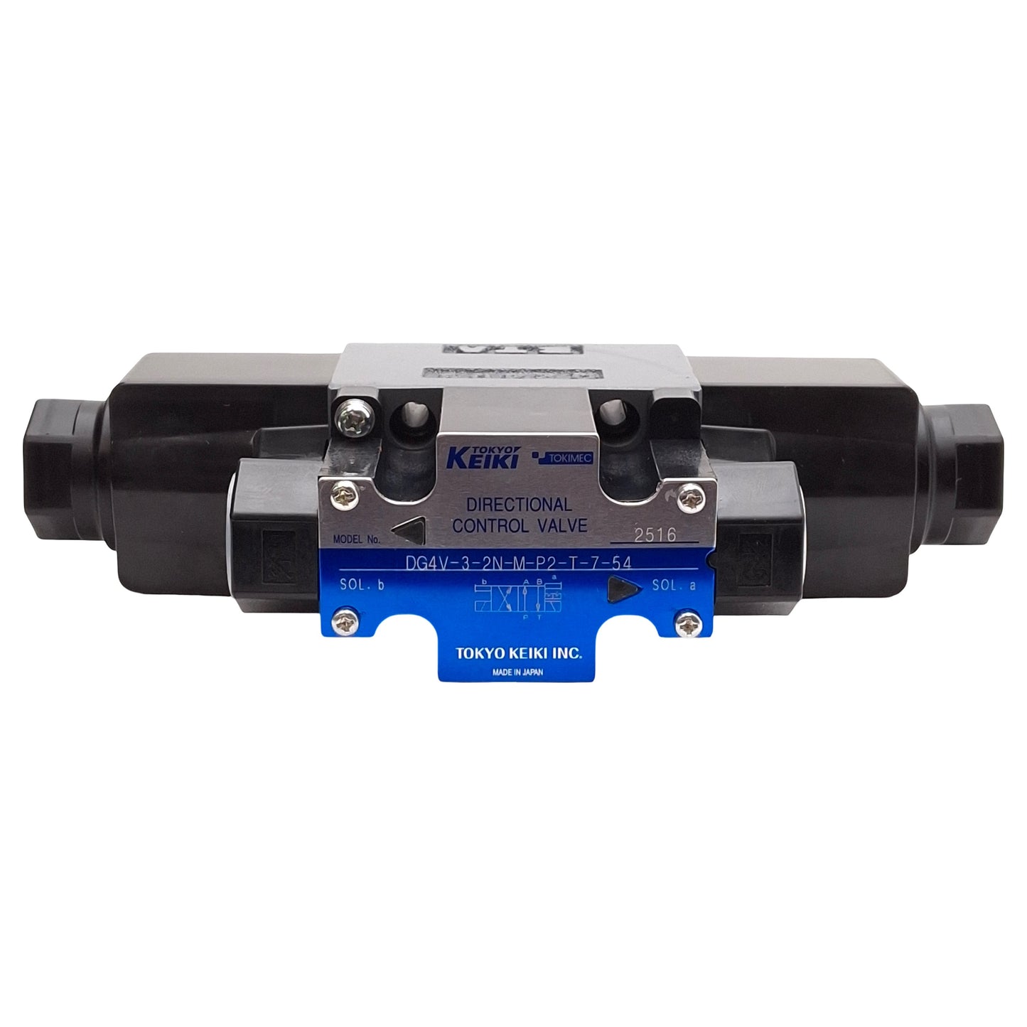 New – Open box Tokyo Keiki DG4V-3-2N-M-P2-T-7-54 Double Solenoid Valve, 35MPa, 100VAC Coils