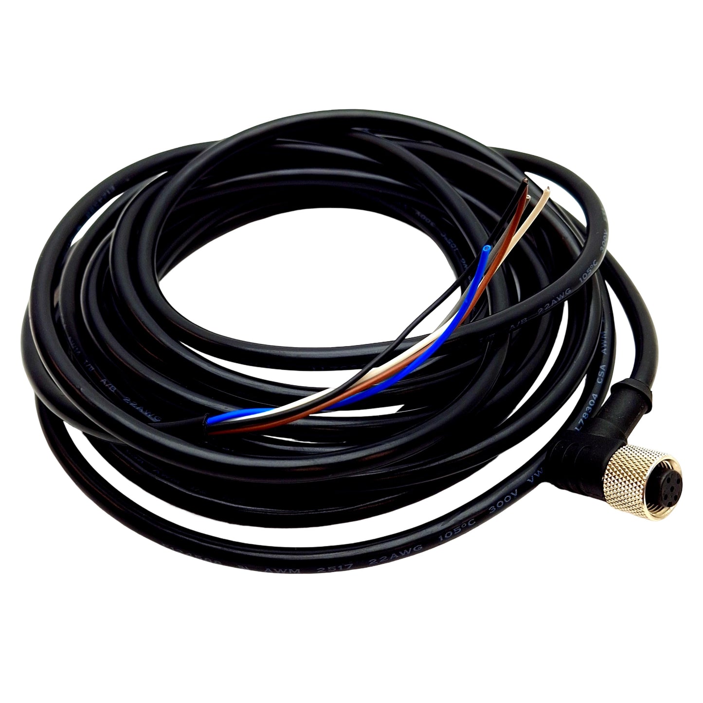 Used Banner MQDC1-515RA Euro-Style Quick Disconnect Cable,M12 5-pin Right Angle, 4.9m