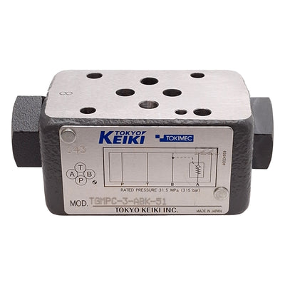 New – Open box Tokyo Keiki TGMPC-3-ABK-51 Hydraulic Check Valve, 0.1-31.5MPa, ISO 4401-03