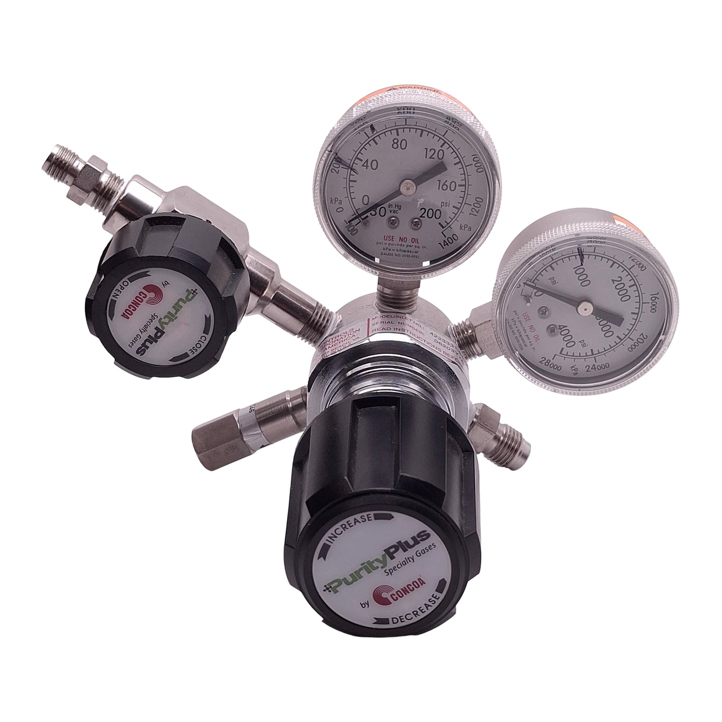 Used Concoa 4223331-84-000 Pneumatic Regulator, 0-100psig Set, 4500psig In, 1/4in NPT