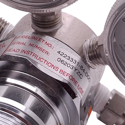 Used Concoa 4223331-84-000 Pneumatic Regulator, 0-100psig Set, 4500psig In, 1/4in NPT