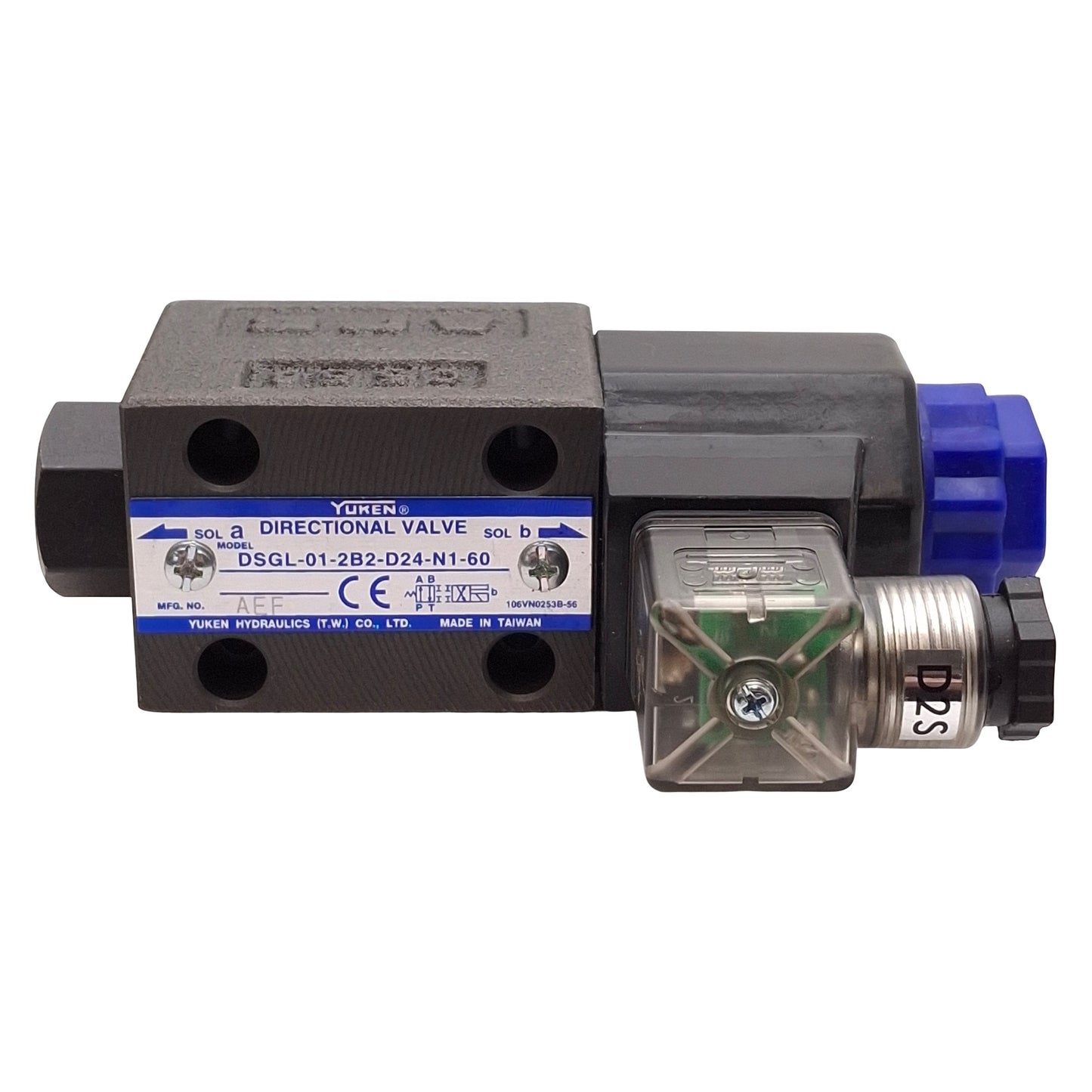 New – Open box Yuken DSGL-01-2B2-D24-N1-60 Solenoid Valve 2-Position 7MPa 40L/min 24VDC Coil