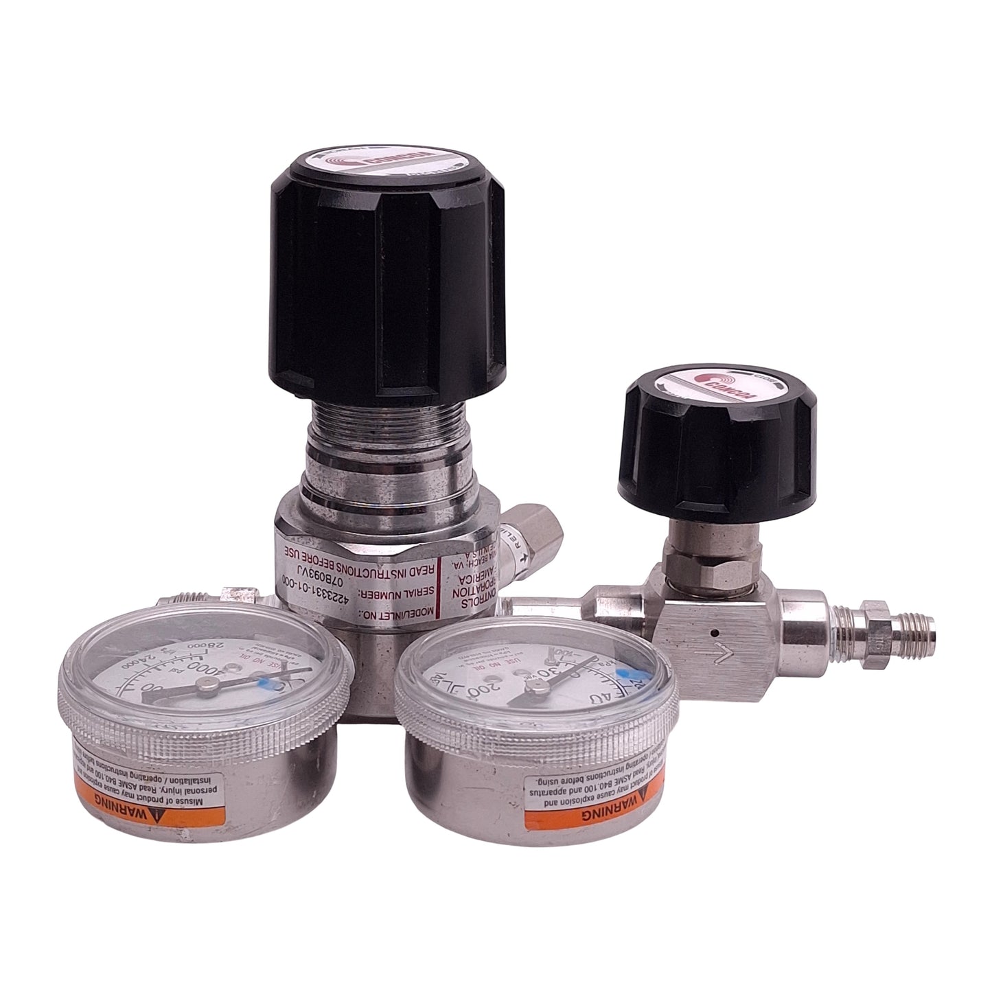 Used Concoa 4223331-01-000 Pneumatic Regulator, 0-100psig Set, 4500psig In, 1/4in NPT