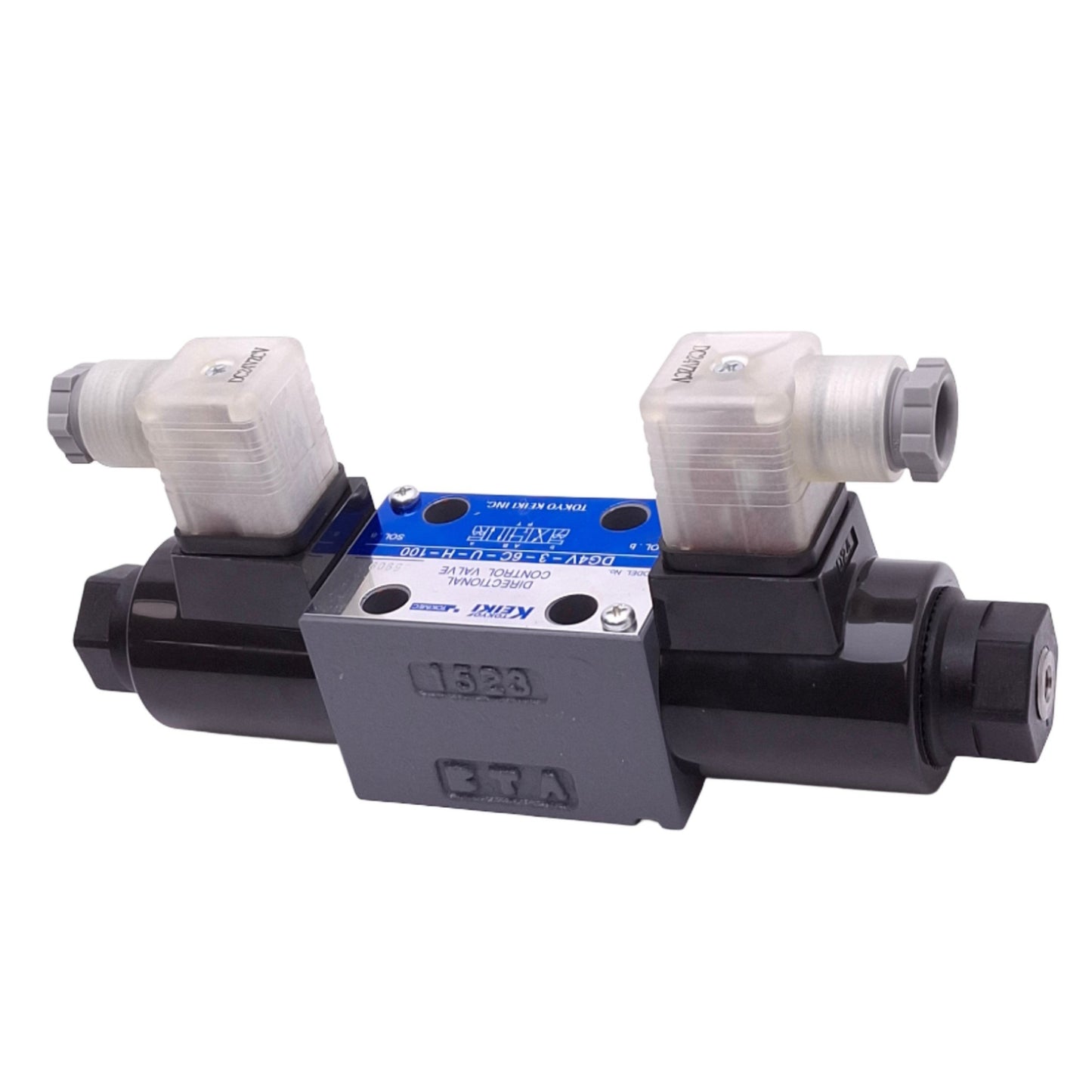 New – Open box Tokyo Keiki DG4V-3-6C-U-H-100 Hydraulic Directional Control Valve, 24VDC Coil