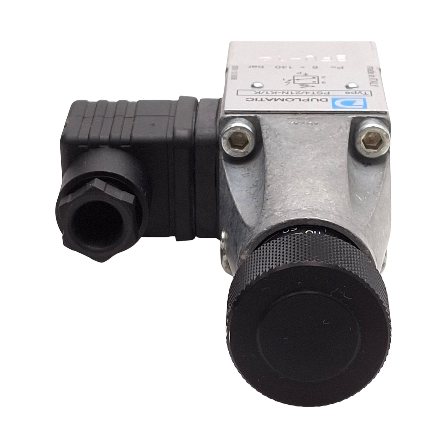 New – Open box Duplomatic PST4/21N-K1/K Pressure Switch, 350bar, 6-140bar Adjustment, 1/4in BSP