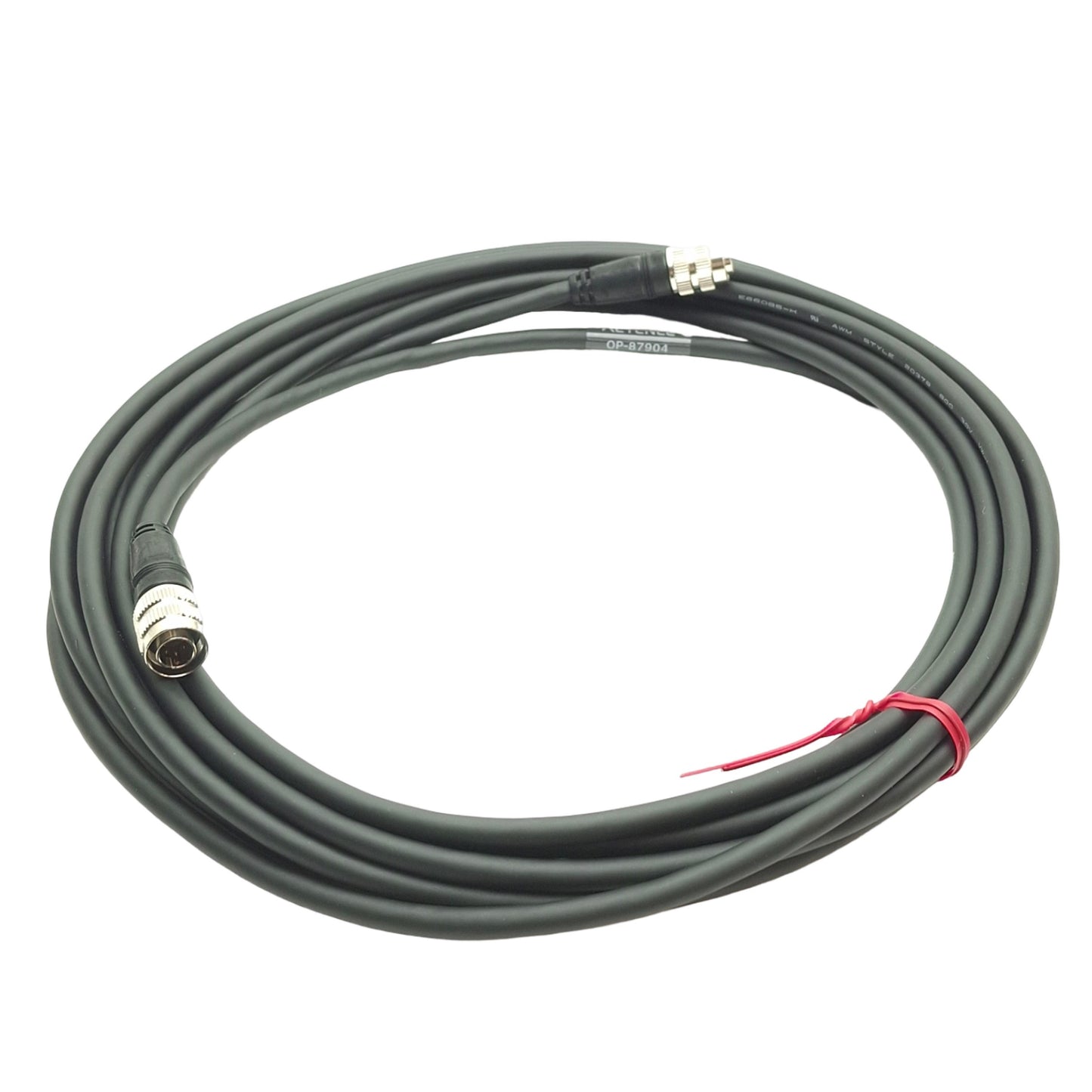 Used Keyence OP-87904 Laser Displacement Sensor Head Cable Length: 5m, Hirose 6-Pin M