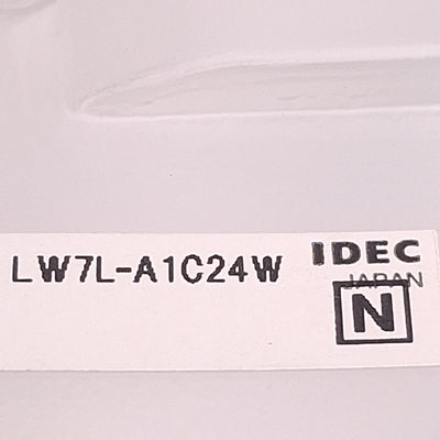 New Idec LW7L-A1C24W White Illuminated Maintained Pushbutton 25mm, SPDT 125VAC/30VDC