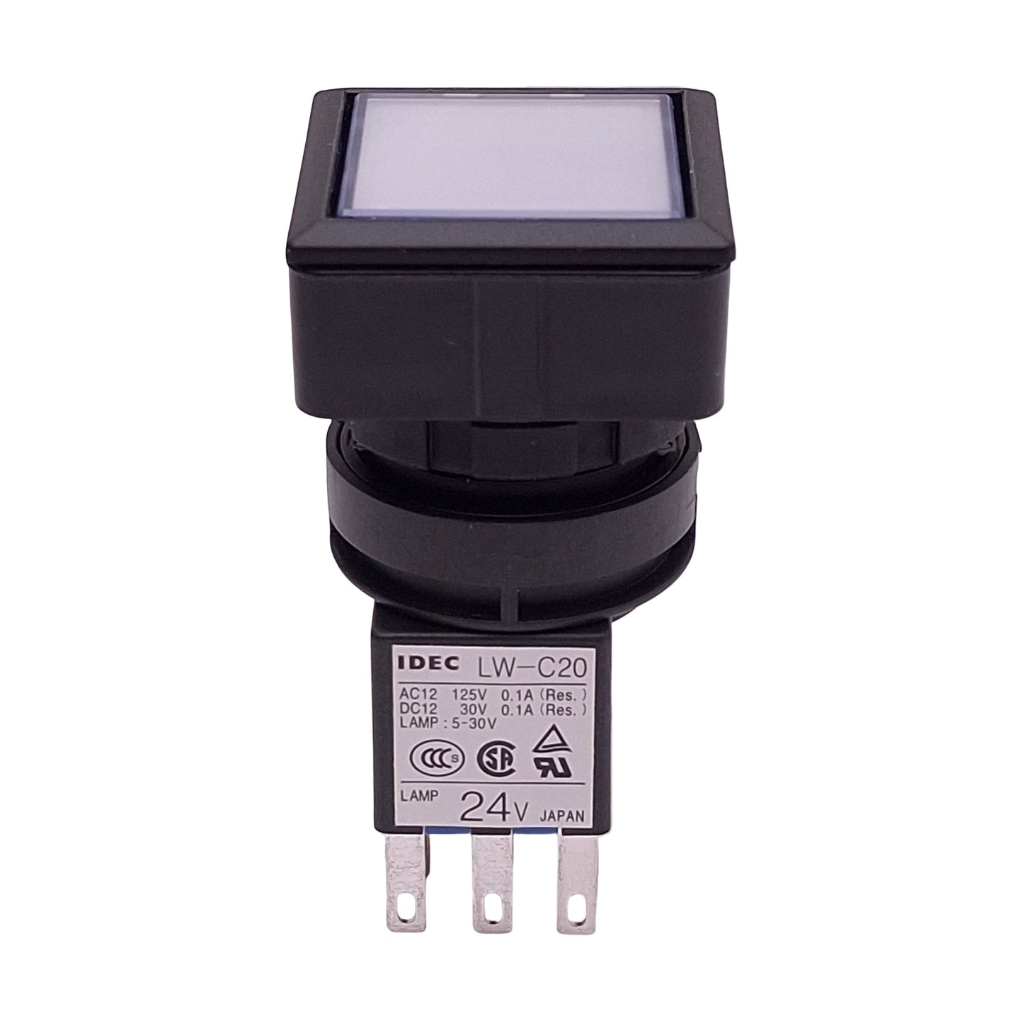 New Idec LW7L-A1C24W White Illuminated Maintained Pushbutton 25mm, SPDT 125VAC/30VDC
