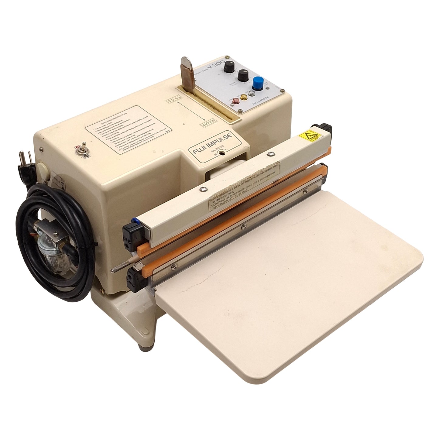 Used Fuji Impulse V-300-10D Impulse Vacuum Sealer, 10mm x 300mm Seal, 1050W, 110VAC