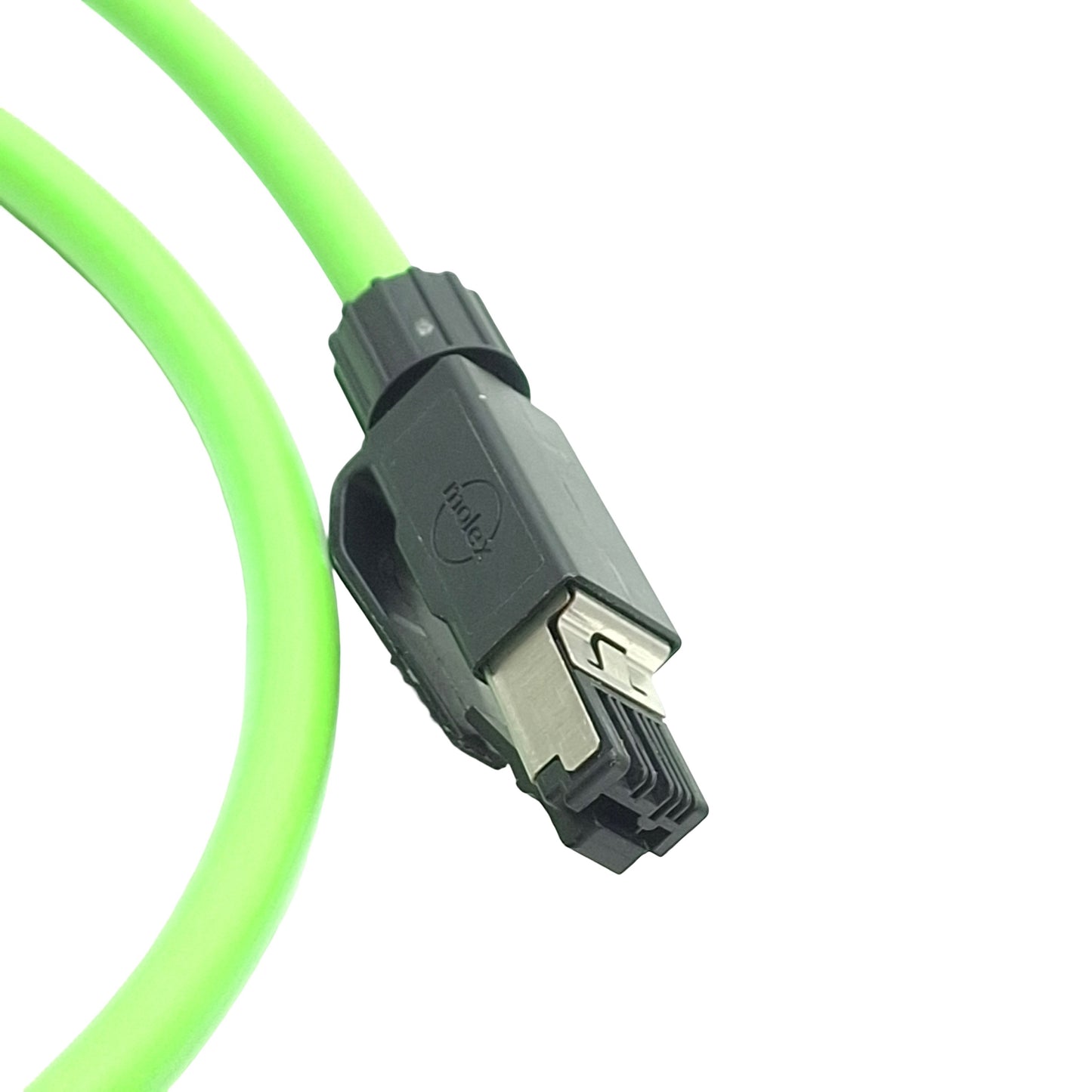 Used Woodhead Molex E16A06011M010 Shielded Ethernet Cable, M12 4-Pin To RJ45, 1m