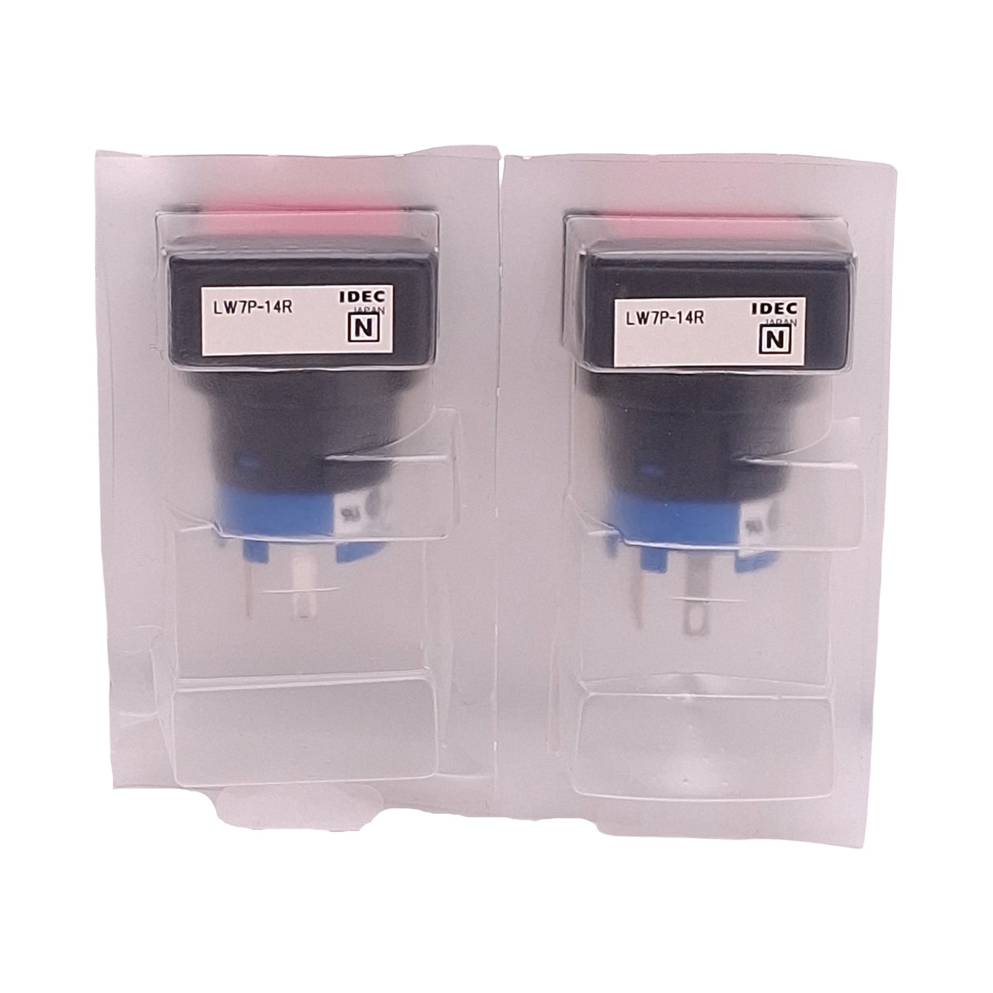 New Lot of 2 Idec LW7P-14R Indicator Pilot Lamp Switch, Red, 24VAC/VDC, 25mm