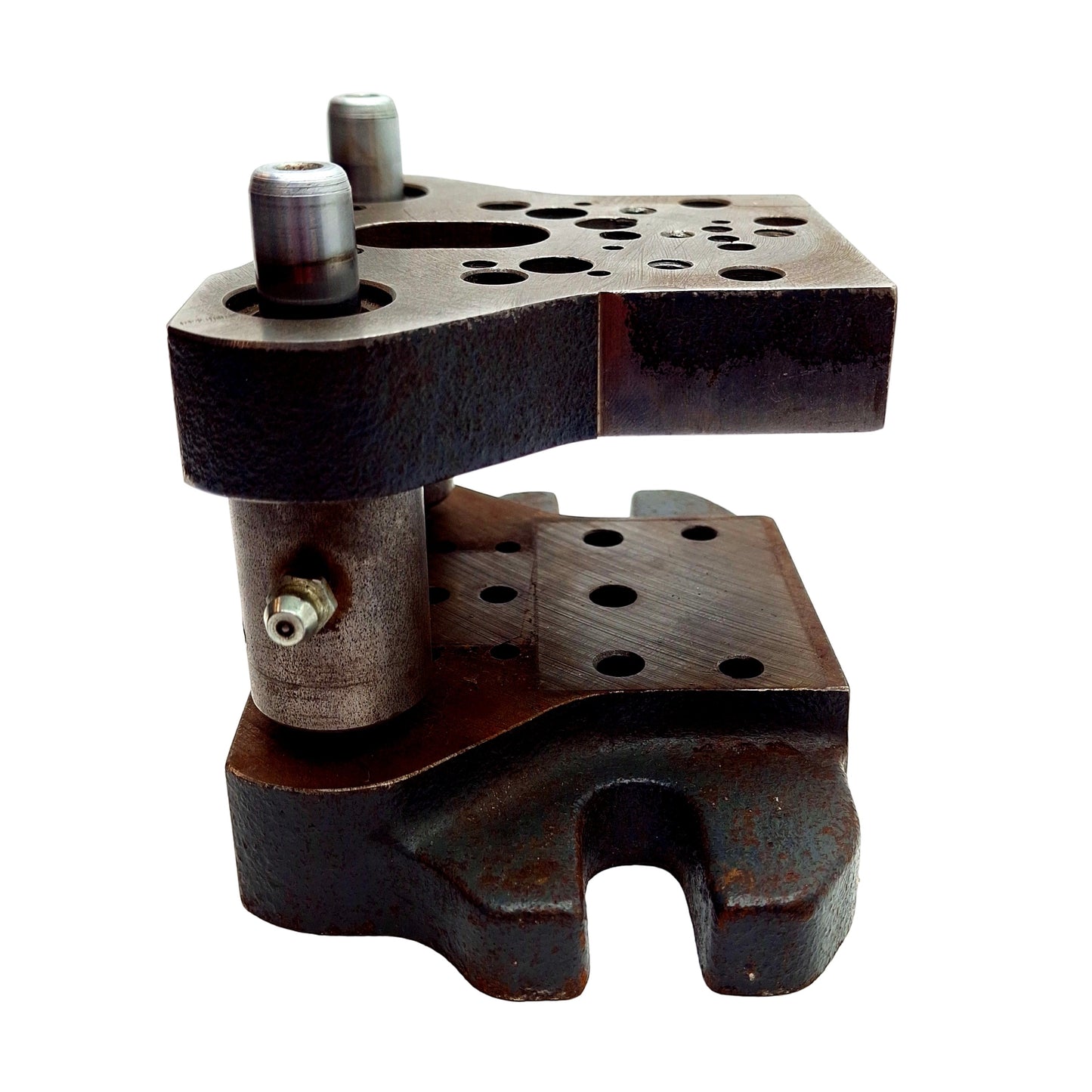 Used Danly Die Set, Two Post, Two Shoe, 3 3/8in x 2 5/8in Shoes, ø1/2in Posts