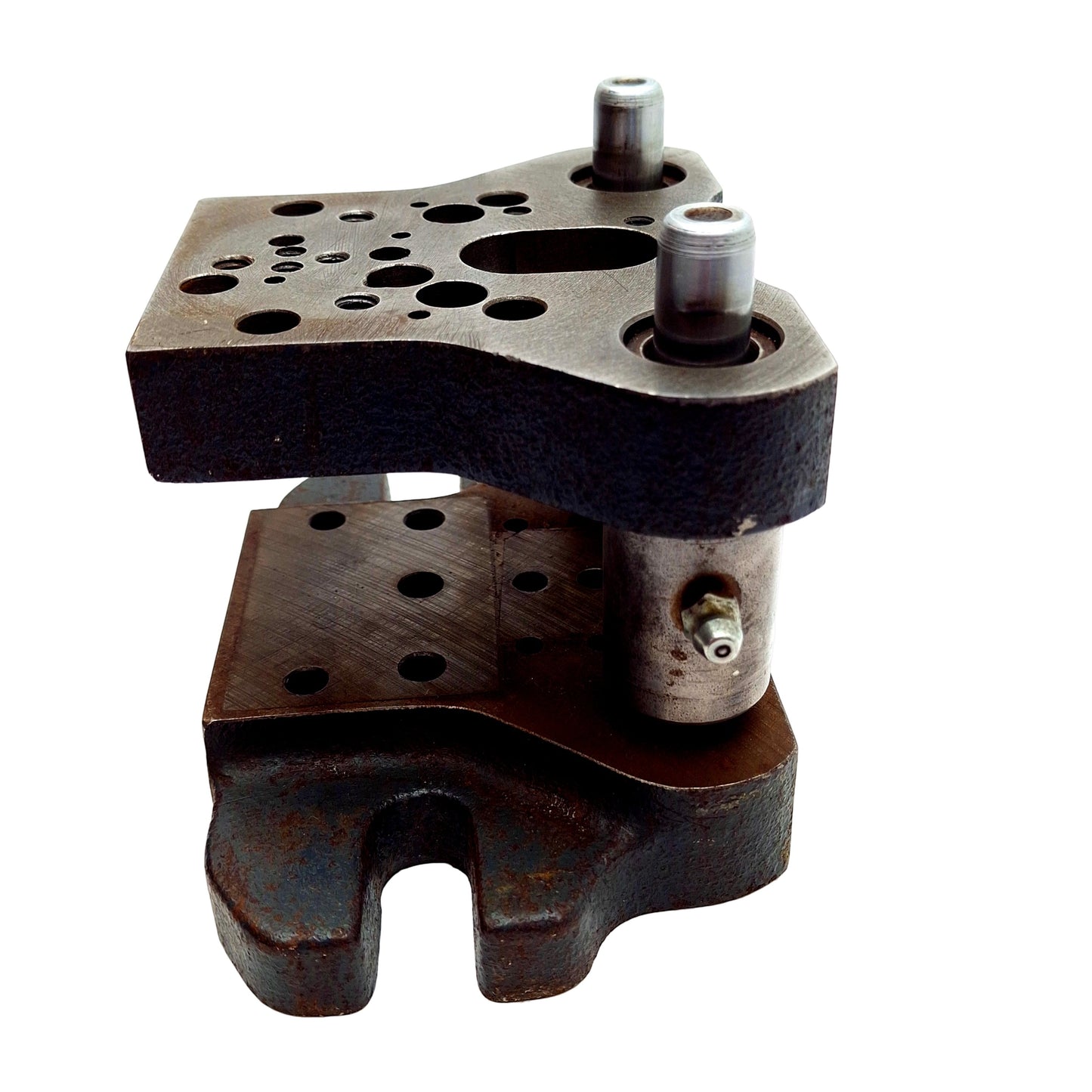 Used Danly Die Set, Two Post, Two Shoe, 3 3/8in x 2 5/8in Shoes, ø1/2in Posts