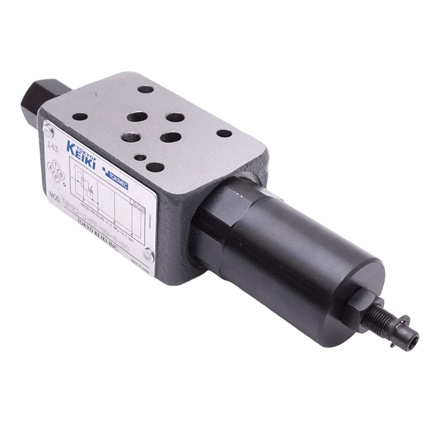 Used Tokyo Keiki TGMX2-3-PP-BW-G-50 Hydraulic Pressure Reducing Valve, 31.5MPa Max