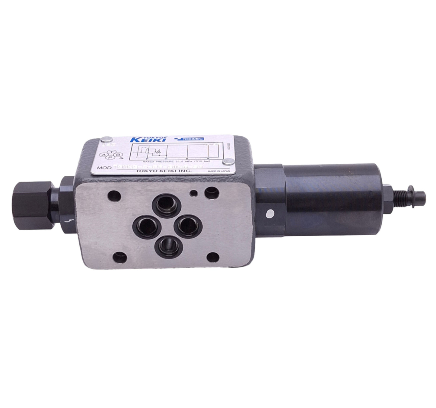 Used Tokyo Keiki TGMX2-3-PP-BW-G-50 Hydraulic Pressure Reducing Valve, 31.5MPa Max