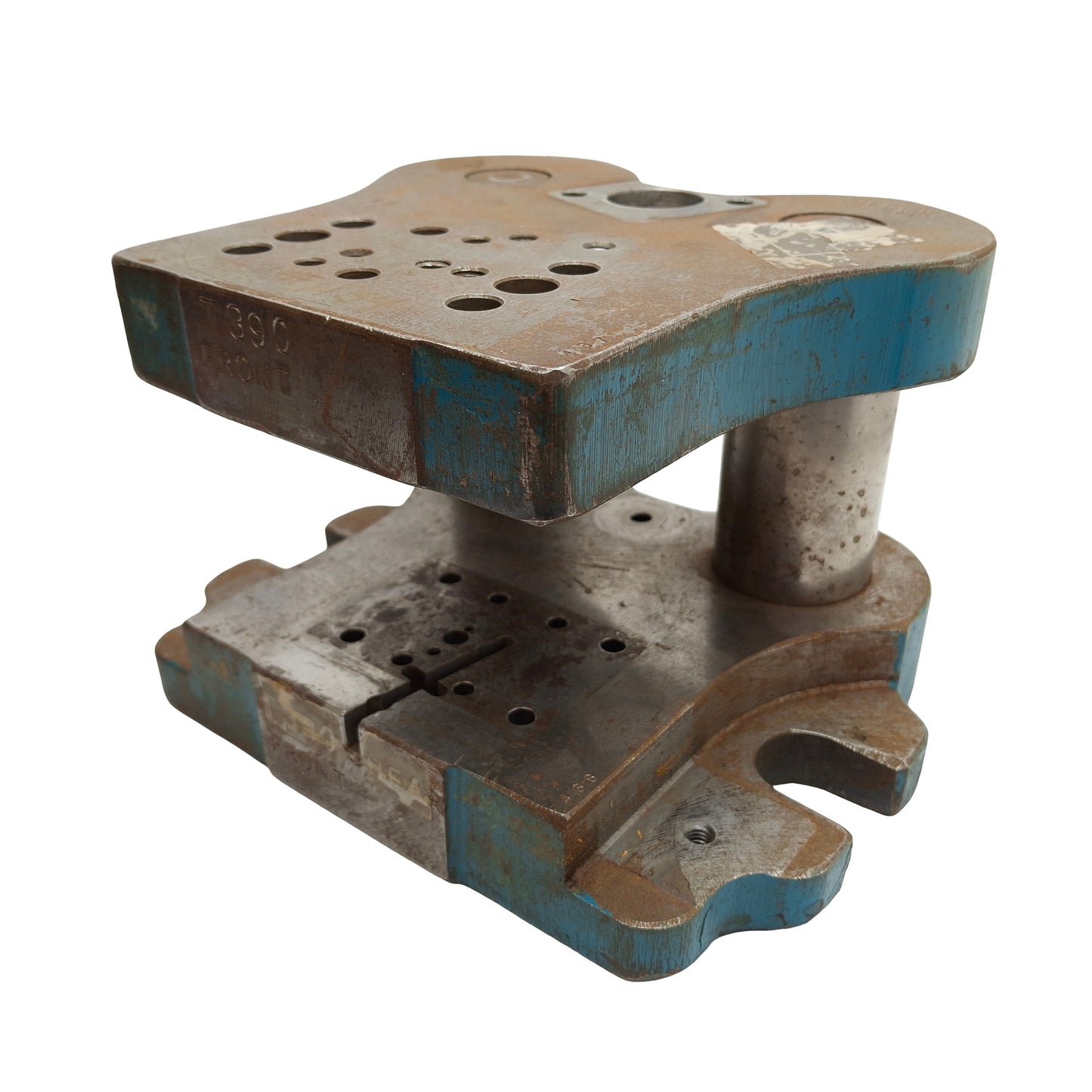 Used Danly T390 Shoe Die Set, 4in x 4in, Two Post, Two Shoe, ø4in, ø1in Post